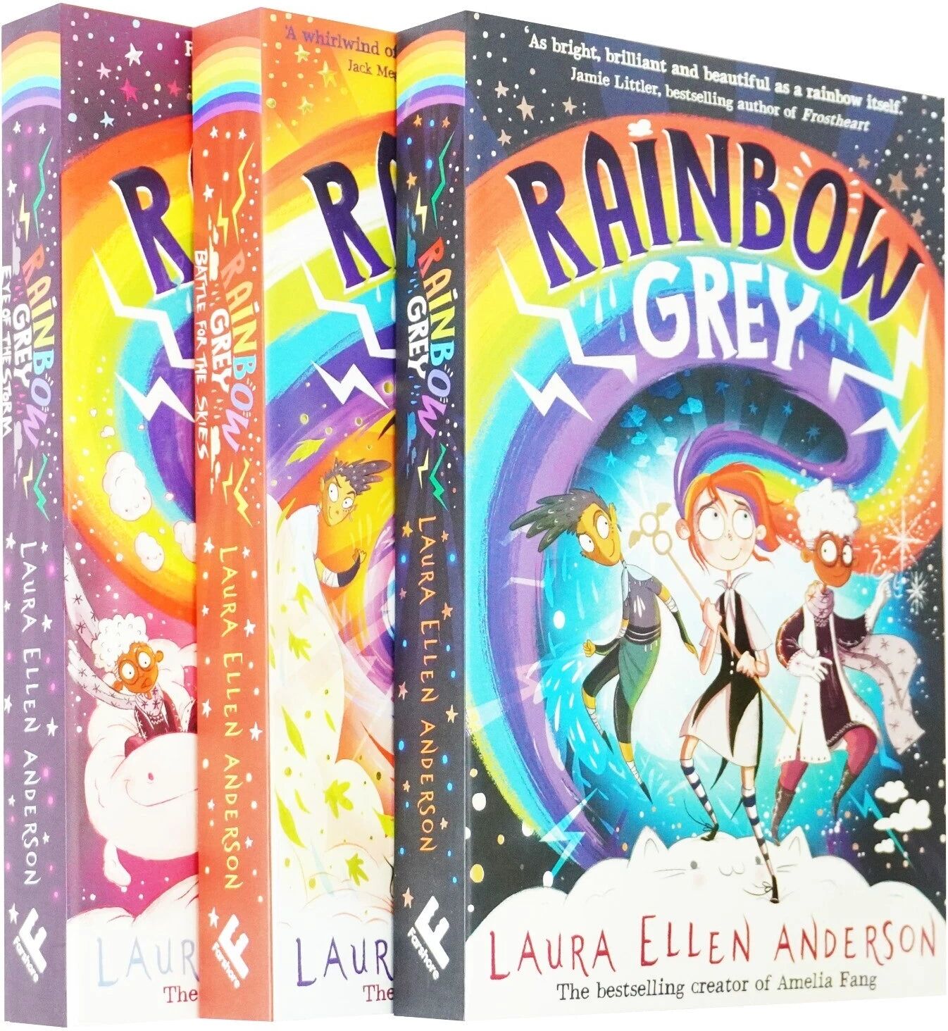 DEAN Rainbow Grey Series by Laura Ellen Anderson   3 Book Fantasy Adventure Collection for Children – Rainbow Grey, Eye of the Storm & Battle for the Skies