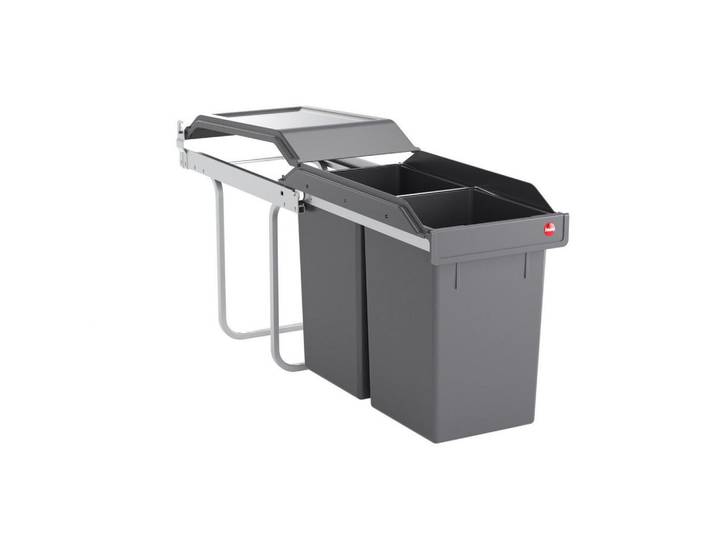 HKT Einbauabfallsammler, Dunkelgrau, Kunststoff, 30 l, 25.2x45.5x50.5 cm, Haushalt & Reinigung, Reinigung, Mülleimer & Abfallsammler