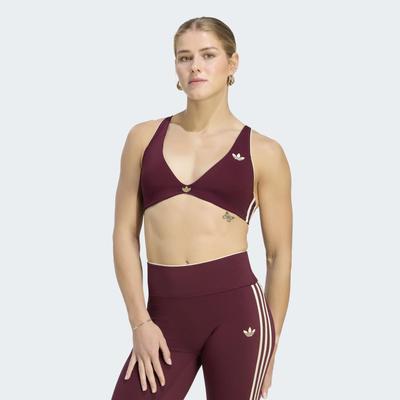 Sport-BH ADIDAS PERFORMANCE "ADIDAS ORIGINALS SPORT-BH, LEICHTER HALT", Damen, Gr. L, N-Gr, rot (maroon), Obermaterial: 79% Polyester, 21% Elasthan, BHs Sport-BH, CLIMACOOL, Workout-BH, aus Adiflex Material
