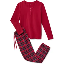 Tchibo - Flanell-Pyjama-Set - Damen - Gr. XXL - rot