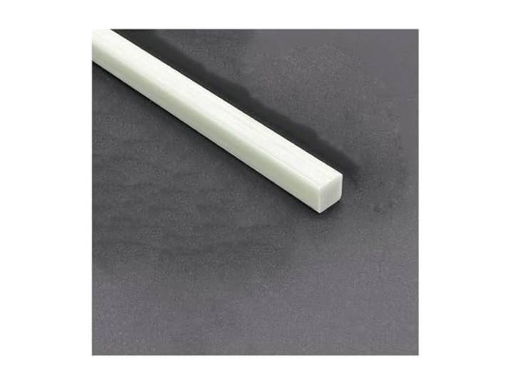 Weiße Fiberglas-Vierkantstange, 1000 mm lang. for Modellflugzeug-Bastelarbeiten(12x12x1000mm)