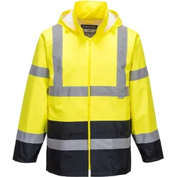 Warnschutz PVC-Regenjacke "H443" Kontrast - M - gelb/marine