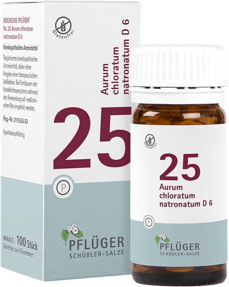 Schüßler-Salze Biochemie Pflüger 25 Aurum chlor.natr.D 6 Tbl