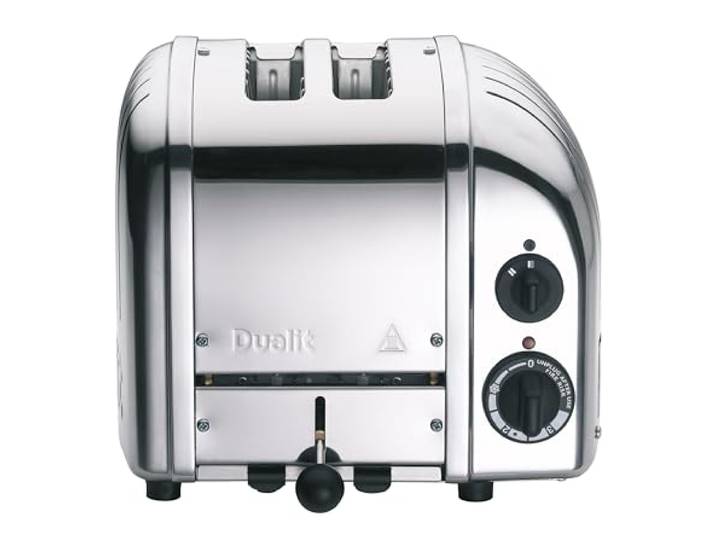 Dualit NEWGEN Premium Toaster 2 Scheiben Poliert, handgefertigt in GB Toaster Retro mit ProHeat®-Heizelementen, gleichmäßige Bräune, mechanischer Timer, manueller Hebel, Edelstahlgehäuse