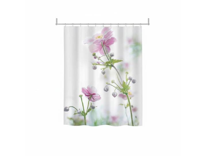 Duschvorhang in Rosa Textil/Mischgewebe