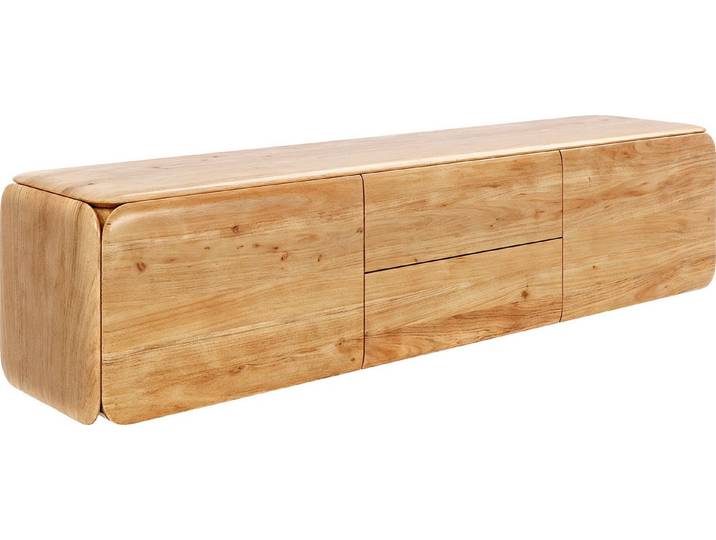 DELIFE Lowboard Shavani, Akazie Natur 200 cm 4 Türen schwebend