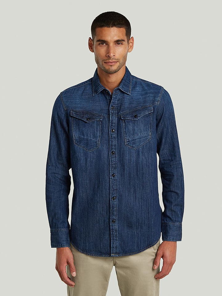 G-Star Jeanshemd in Dunkelblau - XXL