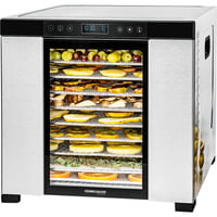 Dörrautomat DA 1050 edelstahl/schwarz, 1.100 Watt, Dörrfläche 39,4cm x 38cm pro Ebene