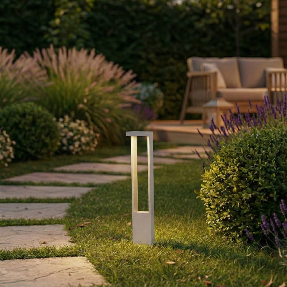 Lindby Eclairage exterieur led en aluminium blanc Blanc 10x65x12cm