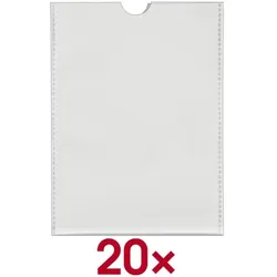 Veloflex 20er-Pack Schutz- und Ausweishülle A6 3109500 für Impfpass geeignet transparent, 15.3x11.1 cm