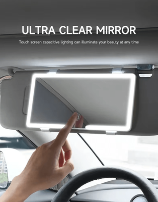 Inspire Curations GlowTouch LED Rechargeable Car Makeup Mirror white