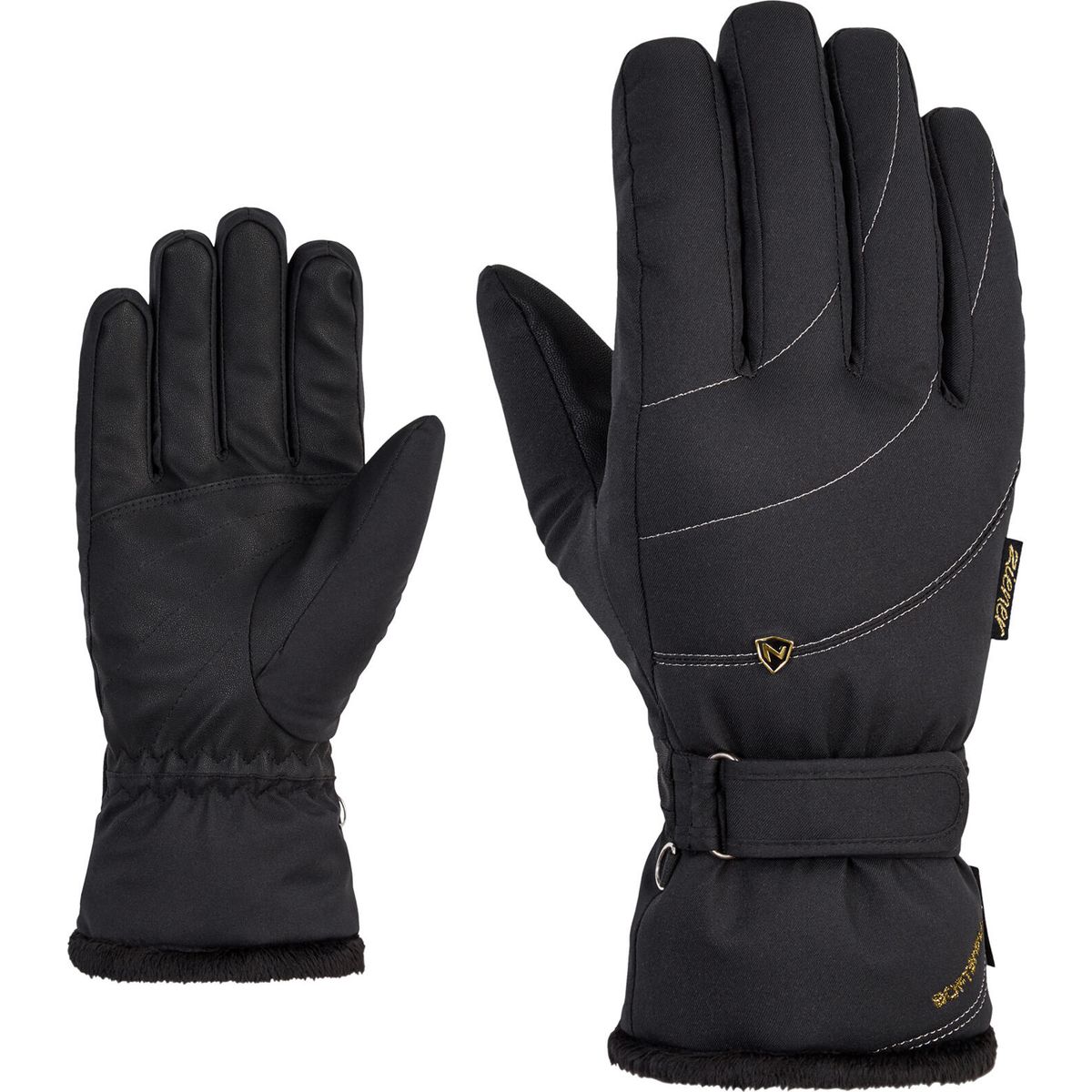 Ziener Kahli-z PR Glove Lady black.gold art (12495) 8,5 113010-12495-8,5