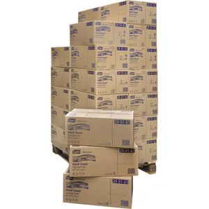 Tork Papierhandtücher Advanced, 290163, H3, 2-lagig, Zick-Zack, Recycling, 25 x 23 cm, 3750 Stück, 28 Pack, Palette