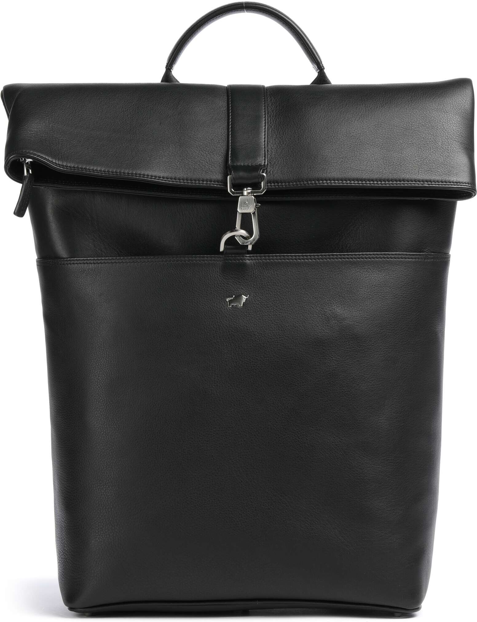 Braun Büffel Golf Rucksack aus Leder, schwarz