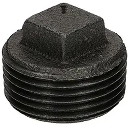Temperguss Fitting schwarz Stopfen ohne Rand 1 1/4" - Nr. 291