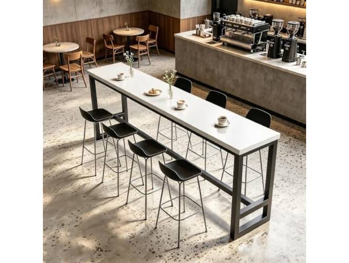 WYBDMWY Bartisch, Hochtisch für Küche,Tisch in Stehhöhe Vielseitig für Küche, Wohnzimmer, Fenster oder Café