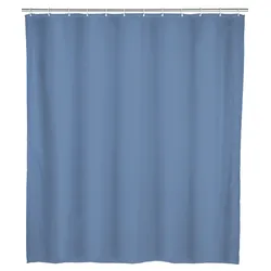 WENKO Duschvorhang Uni grau-blau - blau