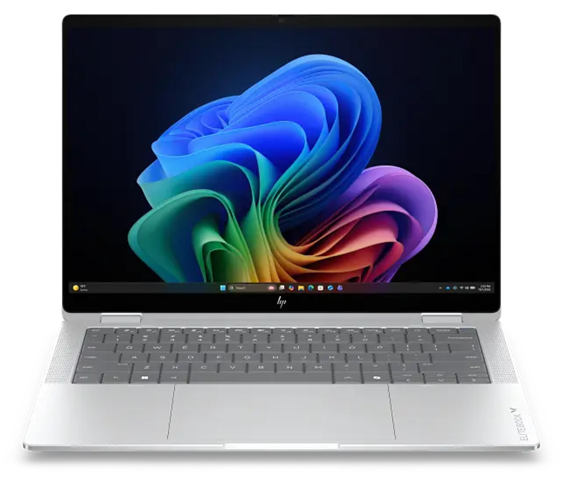 Convertible-Laptop HP EliteBook X Flip G2i, 14 Zoll WUXGA-Touchscreen, Intel Core Ultra 5 325, 16 GB LPDDR5, 1 TB SSD, Intel Graphics, Windows 11 Pro, Silber