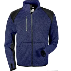 Strick-Fleecejacke "7451 PRKN" - S - blau/schwarz