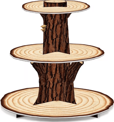 Uplift Curations 3 Tier Wooden Cupcake Stand Rustic Farmhouse Dessert Display For Parties & Baby Showers 3 Tier Wooden Cupcake Stand Rustic Farmhouse Dessert Display For Parties & Baby Showers