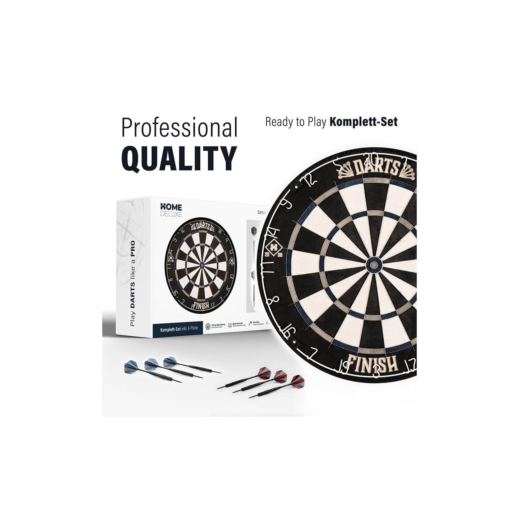 HOME DELUXE Dartscheibe FINISH Modern - Schwarz