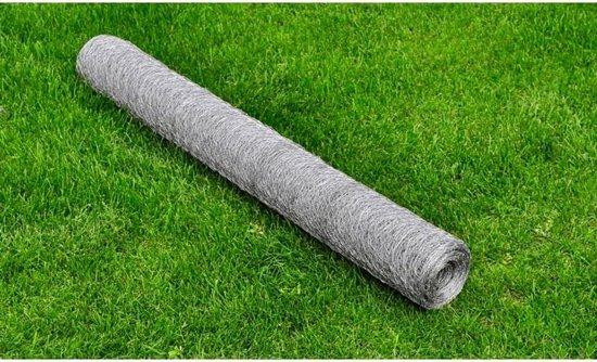 Grijs PVC Gecoat Kippengaas Rol voor Tuinhekken - 25 Meter