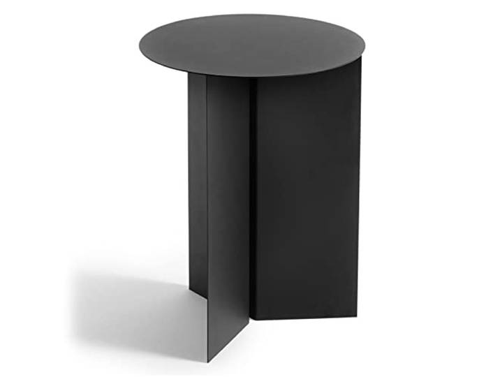 Hay Slit Table Round High Beistelltisch, Stahl, Black, 35cm