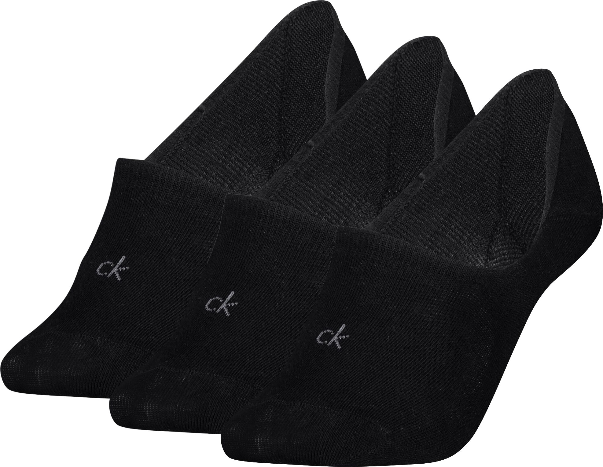Füsslinge CALVIN KLEIN "CK WOMEN FOOTIE MC", Damen, Gr. 39-42, schwarz, Baumwollmischung, normal, Socken Füsslinge, Antirutsch Noppen im Fersenbereich, Cotton-Mix, elastisch schwarz 39-42