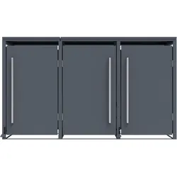 Westmann Mülltonnenbox Pedura 3   3x 240L   mit Fußpedal Anthrazit   80x199x116cm