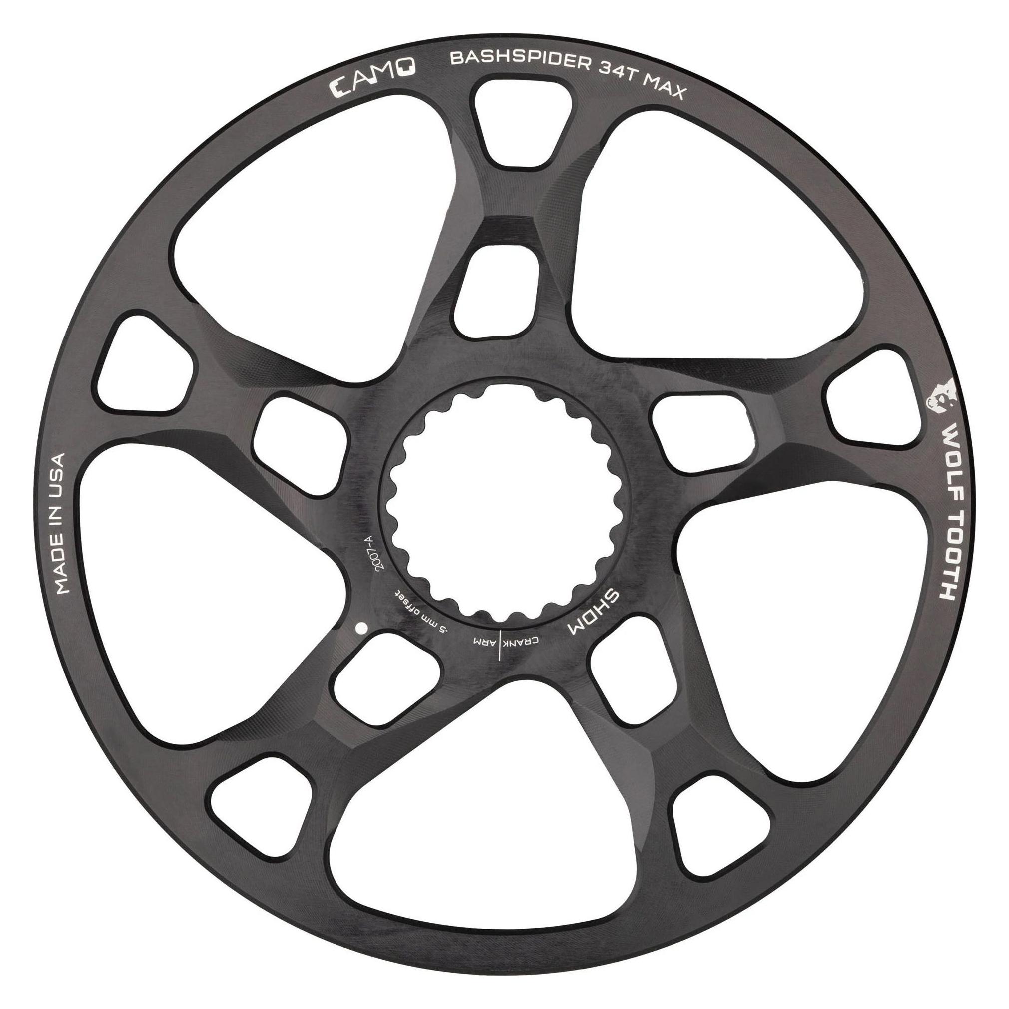Wolf Tooth CAMO Shimano Direct Mount BashSpider, Boost M5, black (33127005)