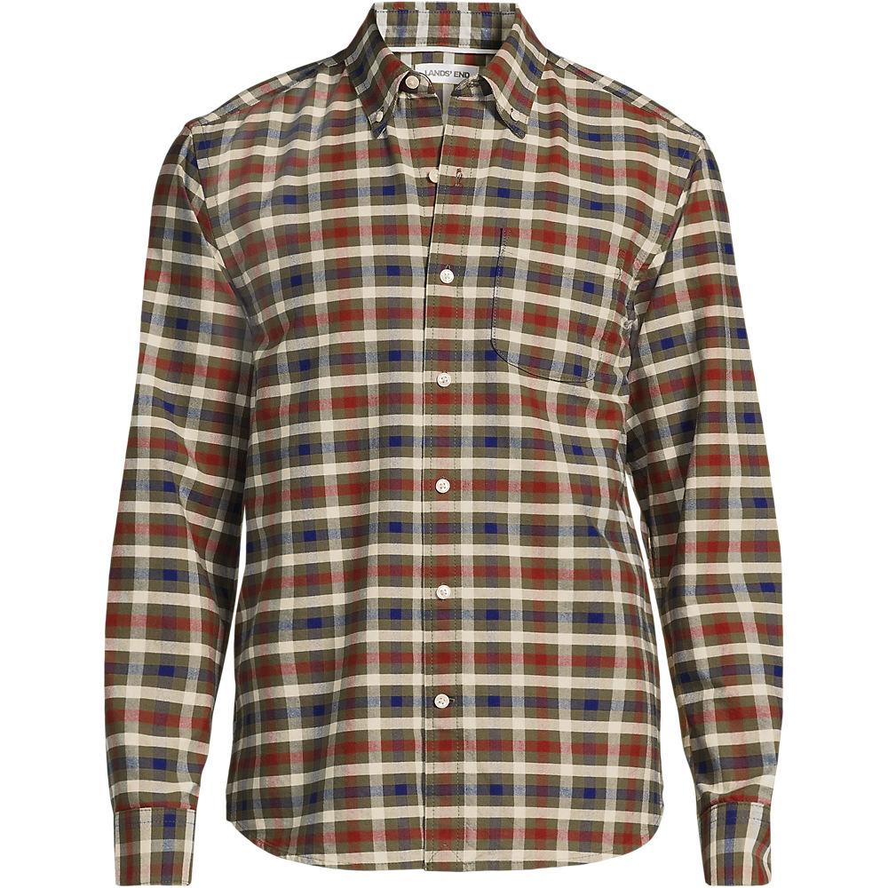 Oxford-Hemd Sail Rigger Classic Fit in Tall-Größe, Herren, size: tall, Grün, Baumwolle, by Lands' End