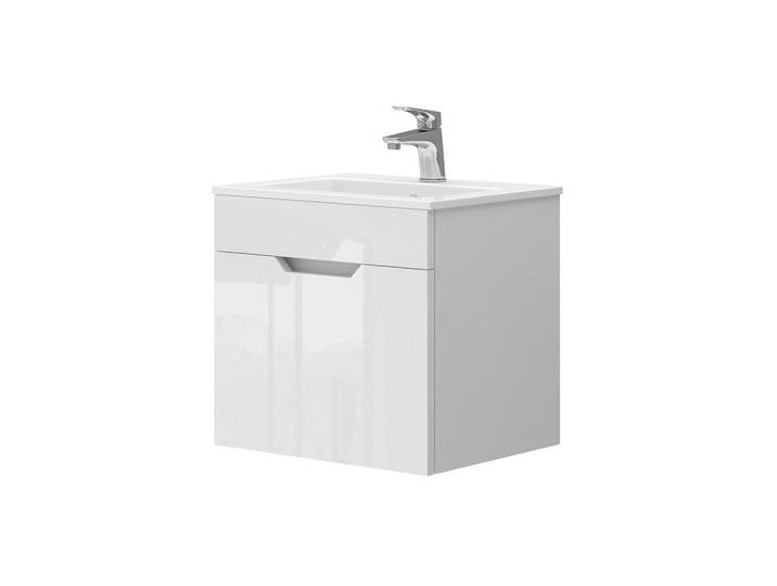 Vicco Waschbeckenunterschrank Stefanie, Weiß, 2-teilig, Holzwerkstoff, nicht einzeln stellbar,Rechteckig, 50x44.7x39 cm, Badezimmer, Waschbecken & Armaturen, Waschtische