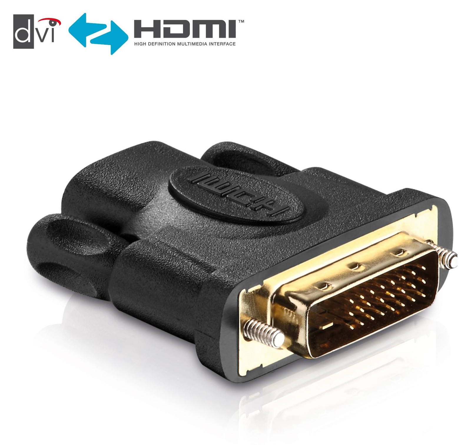 PureLink PureInstall PI010 DVI-D naar HDMI adapter, zwart