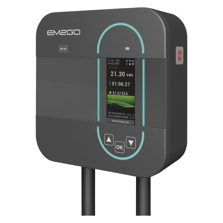 Em2Go AC Wallbox Home 11kW 6.5m Typ 2 Kabel (Typ 2, 16 A, 11 kW) (FONTASTIC EMH011-4024559263408)