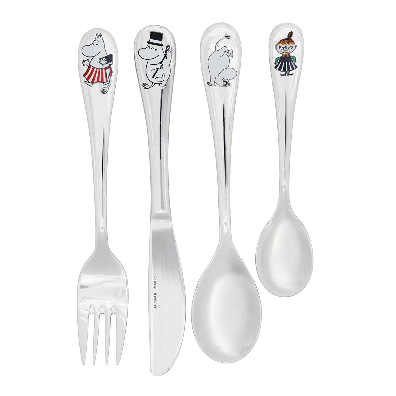 Hackman Moomin kinderbestekset 4-pack Family