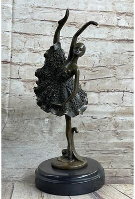 Bronzhaus Art Deco Hot Cast Bronze Graceful Ballerina Ballet Statue Sculpture Gift Decor