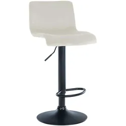 CLP Barhocker Hover Samt B   Farbe: creme, Material Gestell: Metall matt schwarz