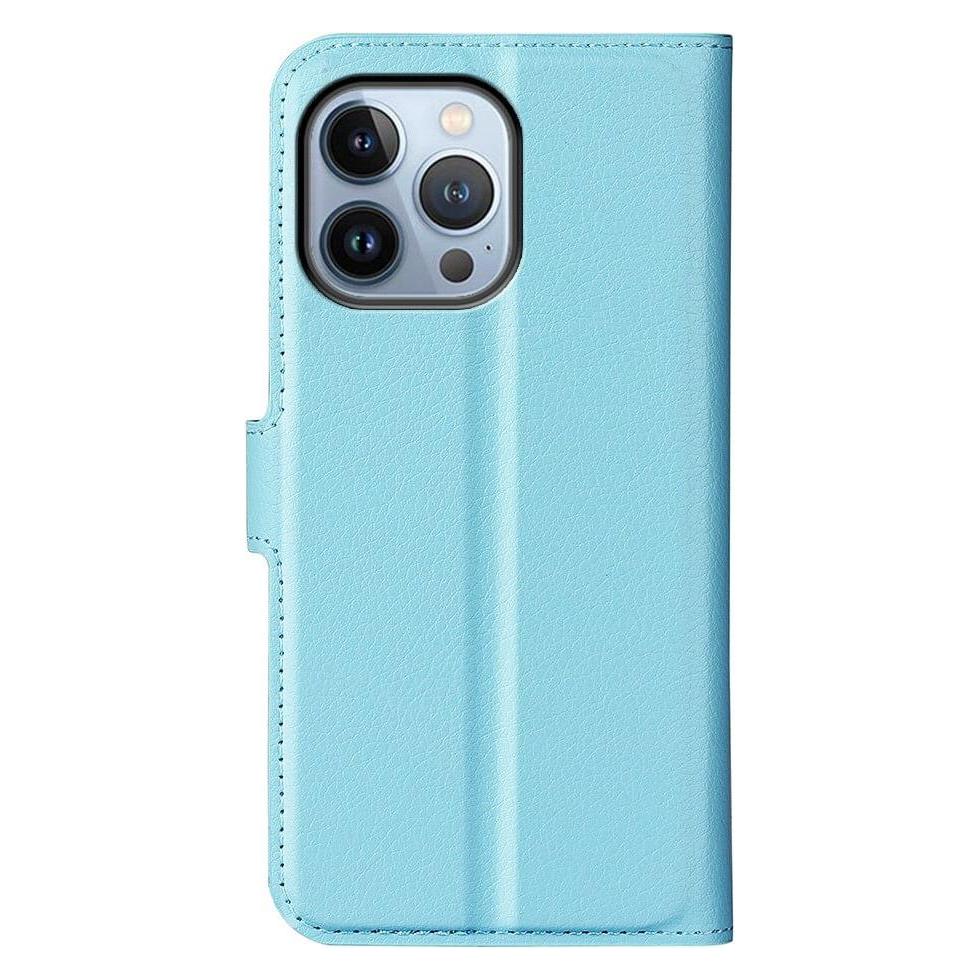 Cover-Discount iPhone 14 Pro - Leder Etui Hülle hellblau (Apple iPhone 14 Pro) (101134326E)