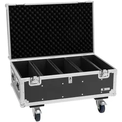 ROADINGER Flightcase 4x LED Strobe SMD PRO - Truhen-Case mit Lenkrollen