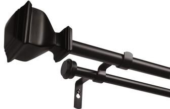 ATI Home Napoleon Double Curtain Rod and Finial Set