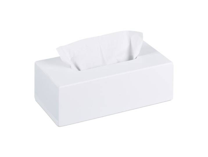 Relaxdays 2 x Bambus Tücherbox weiß