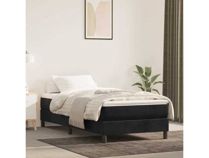 Matelas à ressorts ensachés pour enfants - - 80x160 cm - Noir - Velours - Ressorts ensachés - Mousse confortable