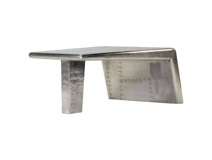 Table basse - KAI - Aviator - Aluminium - Gris - 35 cm - Style vintage industriel
