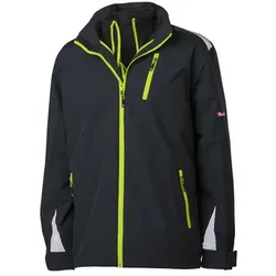 Wetter- und Kälteschutzjacke 3-in-1, schwarz/lime grün, Größe M - schwarz/grün - M