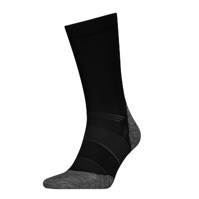 Socken HEAD "HEAD HIKING COOL CREW 1P", Herren, Gr. 43-46, schwarz, Materialmix, normal, Socken Socken, mit verstärktem Waden-Bereich
