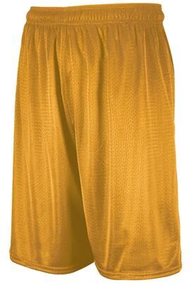 Russell Athletic RA659AFM Dri-Power Mesh Shorts in Gold size 4XL   Polyester 659AFM