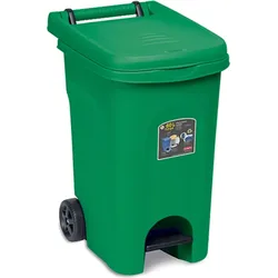 Stefanplast Urban Eco System 60-Liter-Abfalleimer mit grünem Pedal