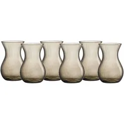 Ritzenhoff & Breker Rosalie Vase aus Glas 18 cm 6er Set - Smoke