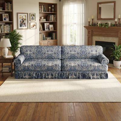 Homy Casa 3/4-Seater Chenille Cloud Sofa with Rolled Arms & Pleated Skirt, Extra Deep Seat, Multiple Colors
