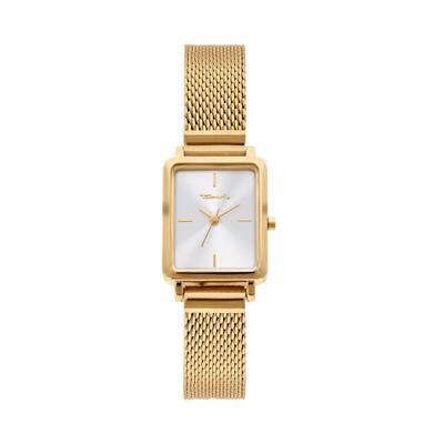 Quarzuhr TAMARIS, gold (goldfarben, weiß), Armbanduhren, Damen, goldfarben, Quarzuhr, Armbanduhr, Damenuhr, Edelstahlarmband, analog